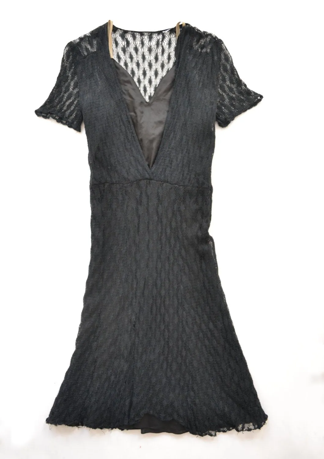 1940s Black Lace Dress