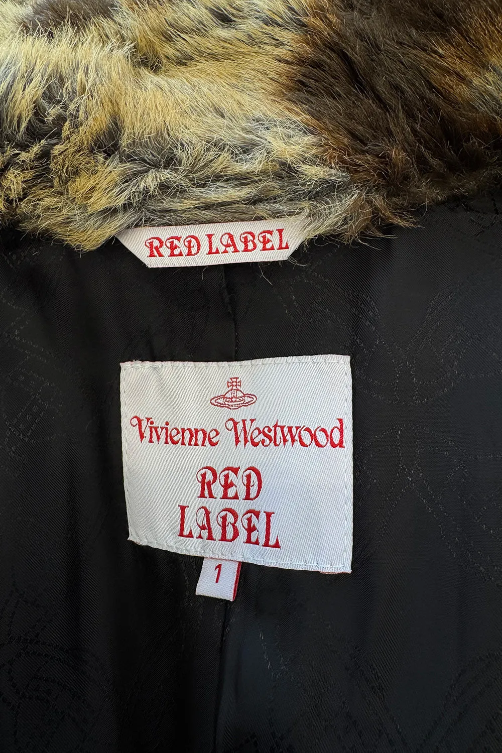 2000s Vivienne Westwood Red Label Faux Fur Reissue Leopard Jacket