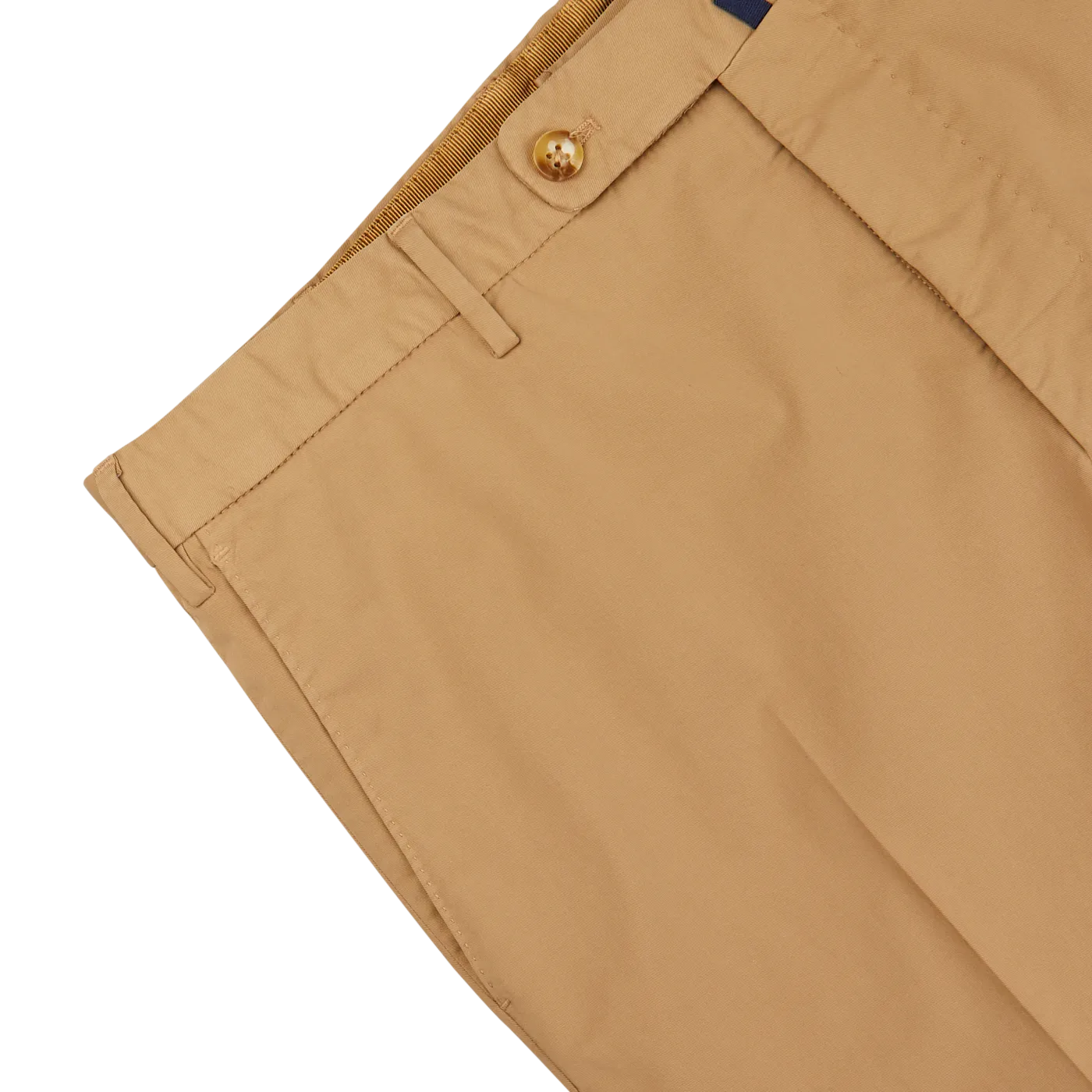 Beige Cotton Stretch Regular Chinos