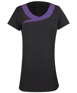 Black/Purple - Ivy beauty and spa tunic