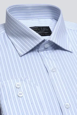 Blue Double Stripe Formal Shirt