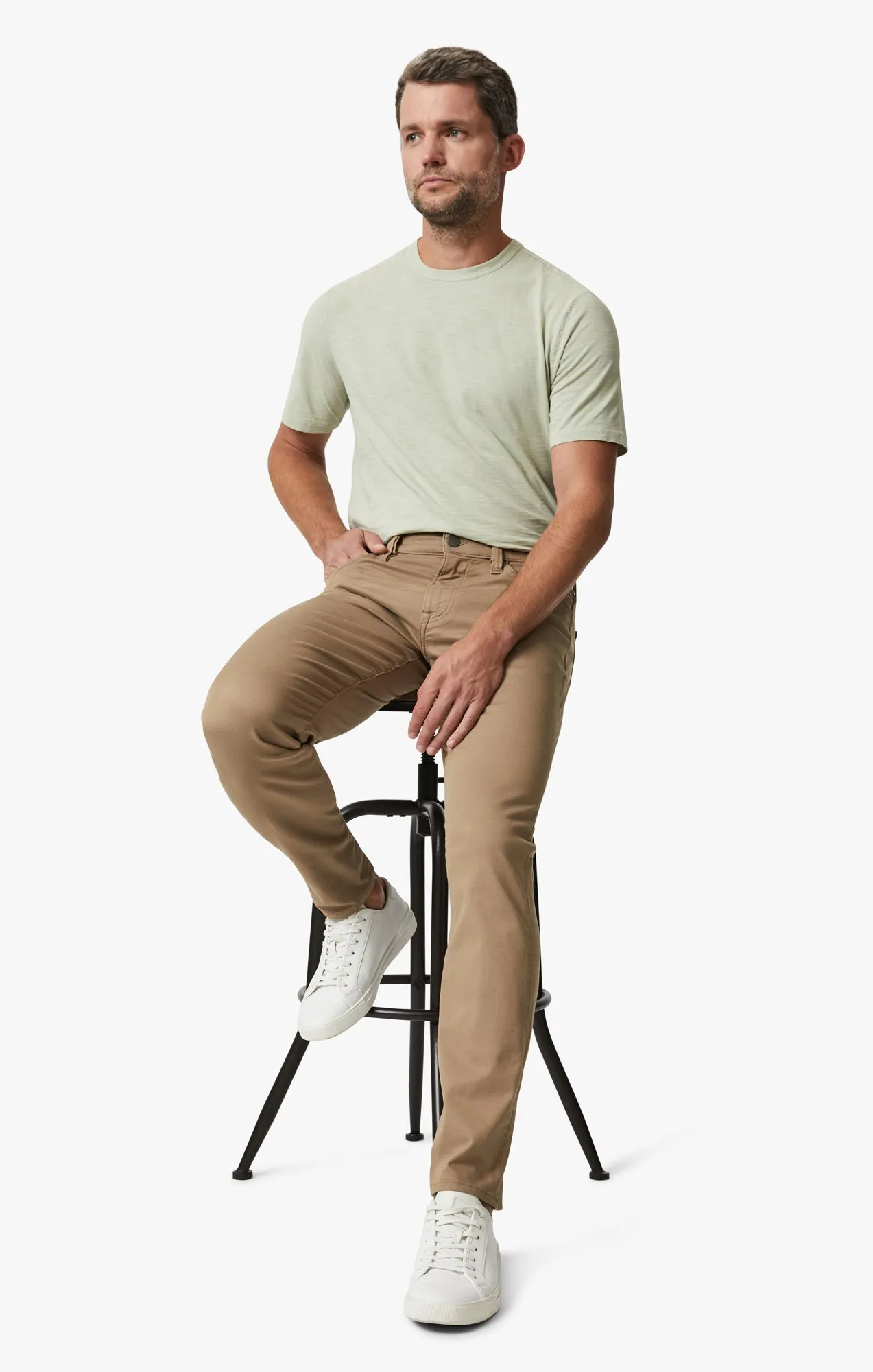 Cool Tapered Leg Pants In Khaki CoolMax