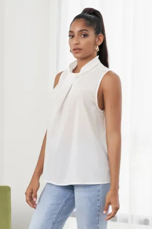 Cut Out Button Back Top