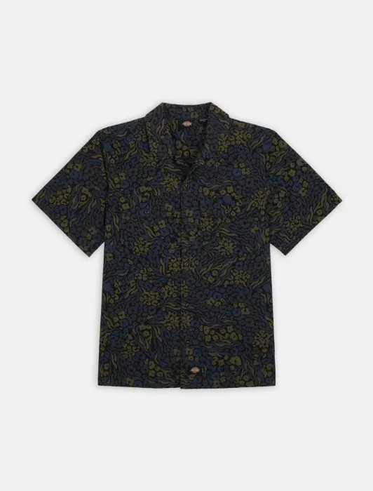 DICKIES - Saltville Short Sleeve Shirt - Blue/brown