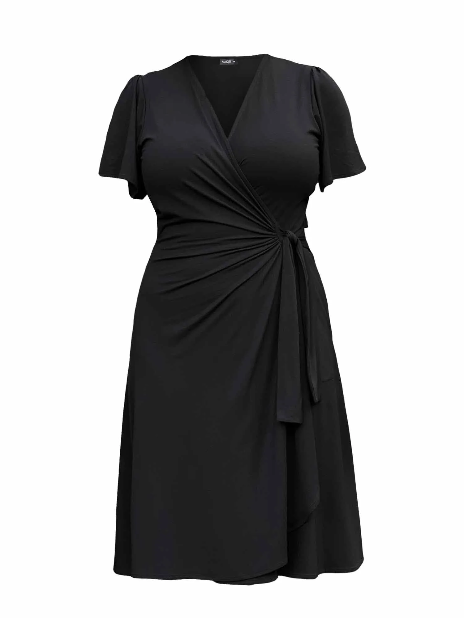 Eesha flutter sleeve faux wrap dress - FINAL SALE