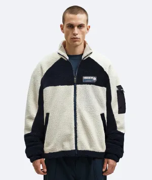 ELEVATE SHERPA JACKET - WHITE/ NAVY