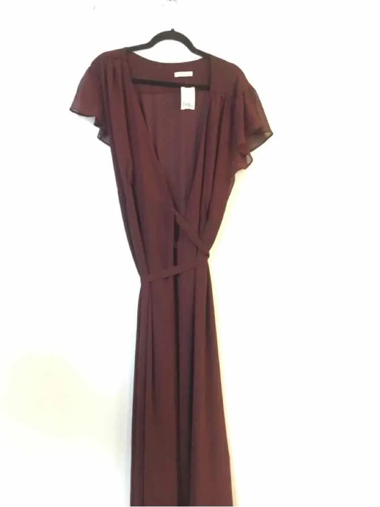 Eva Mendes Size 14 Plum Wrap Around Fancy Dress