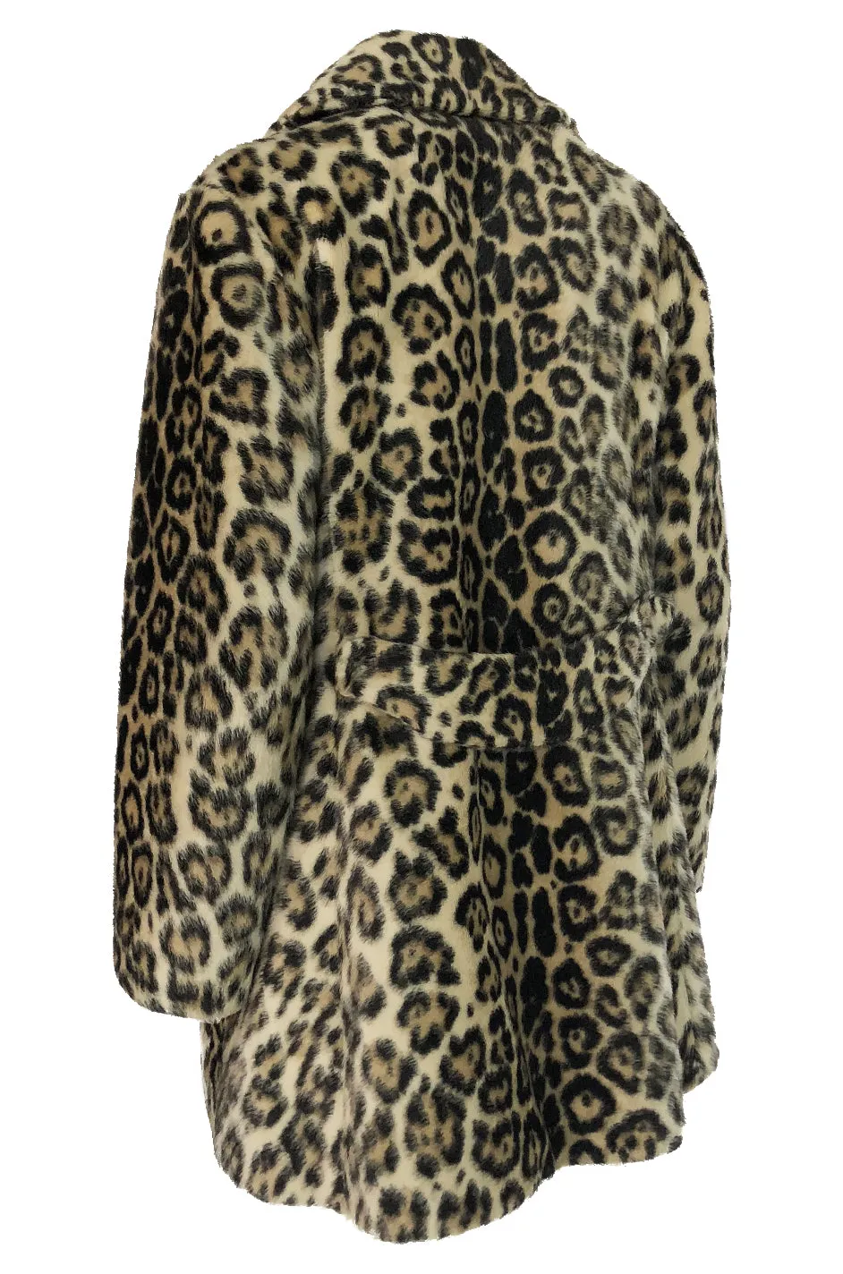 Fabulous 1950s H.B. Burnett Faux Fur Leopard Swing Car Coat