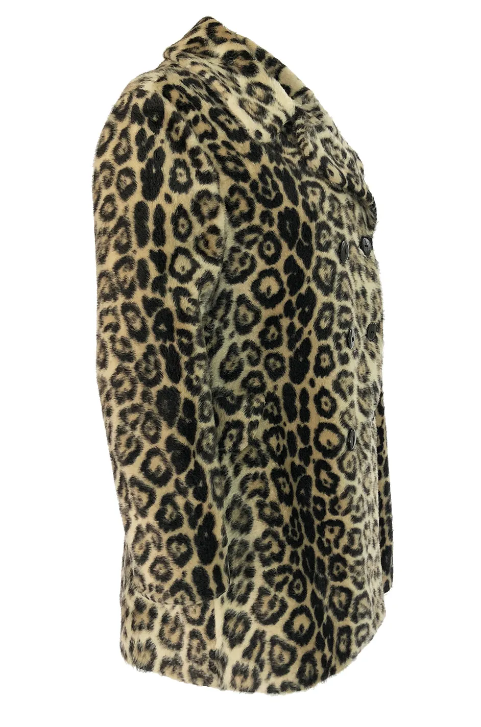 Fabulous 1950s H.B. Burnett Faux Fur Leopard Swing Car Coat