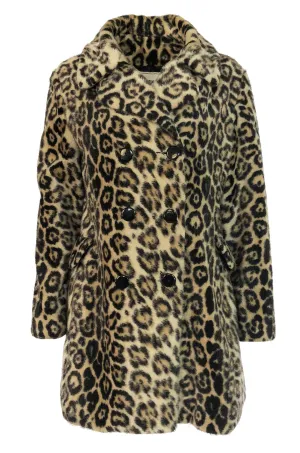 Fabulous 1950s H.B. Burnett Faux Fur Leopard Swing Car Coat