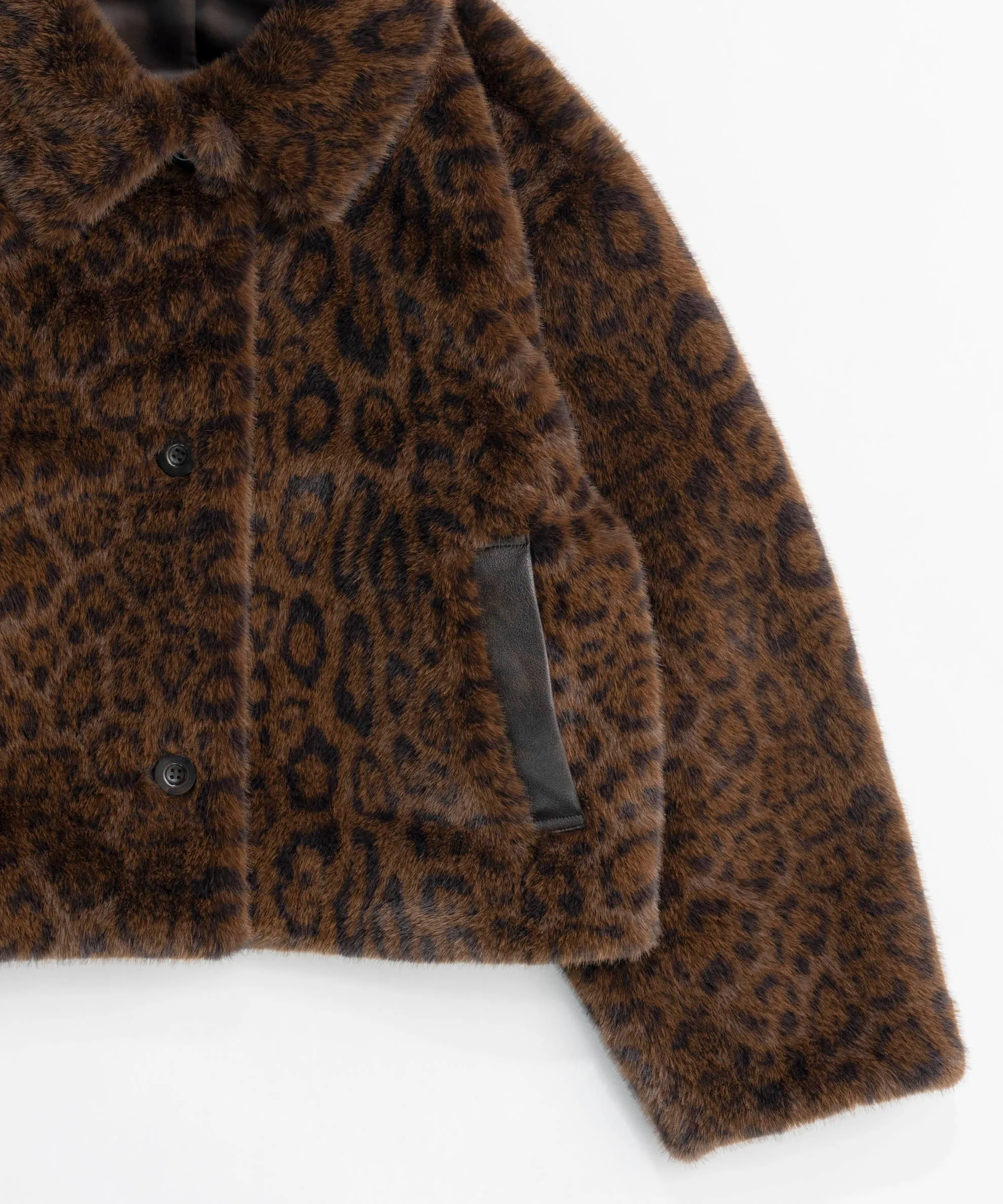 Faux Fur Leopard Coat