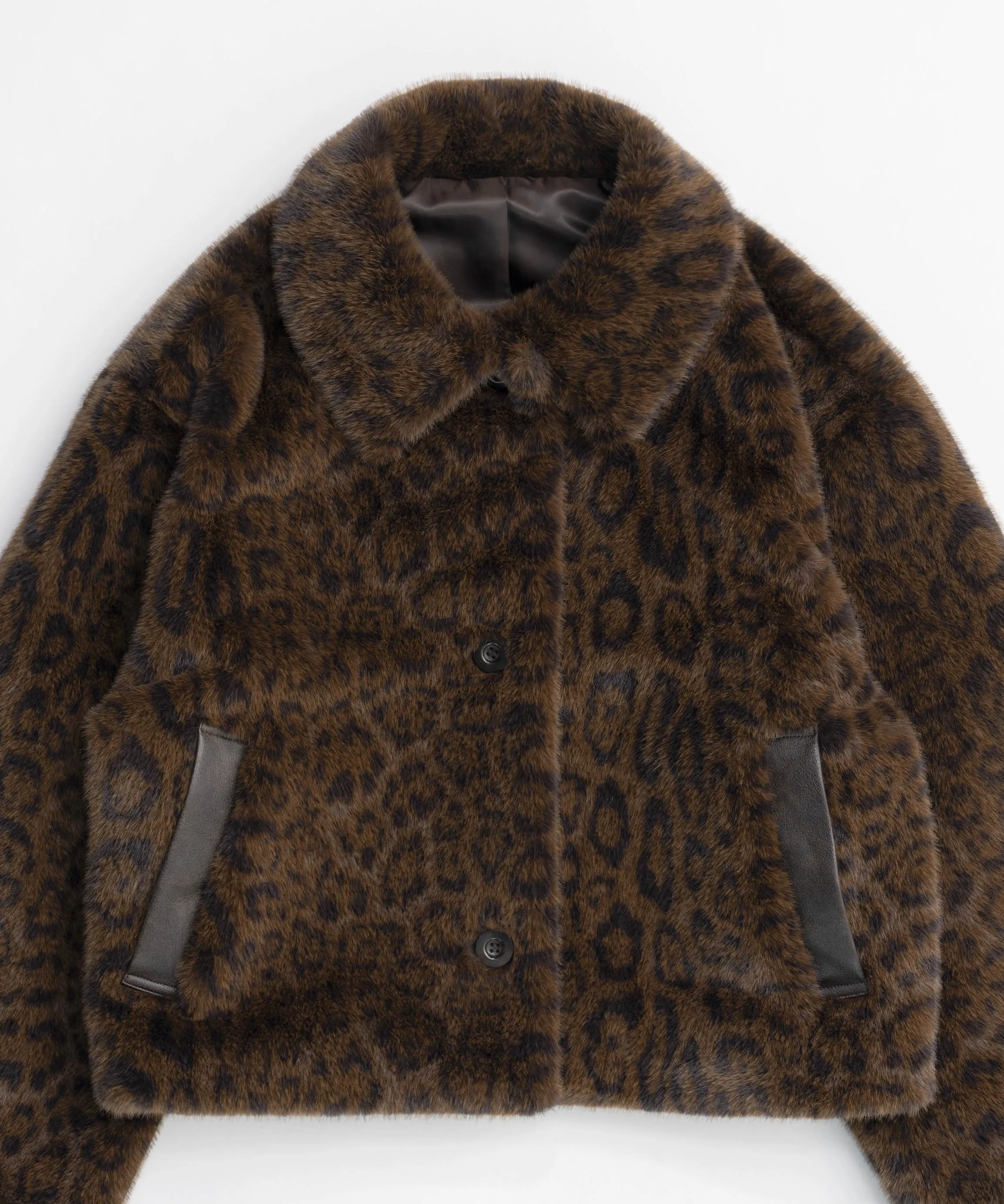 Faux Fur Leopard Coat