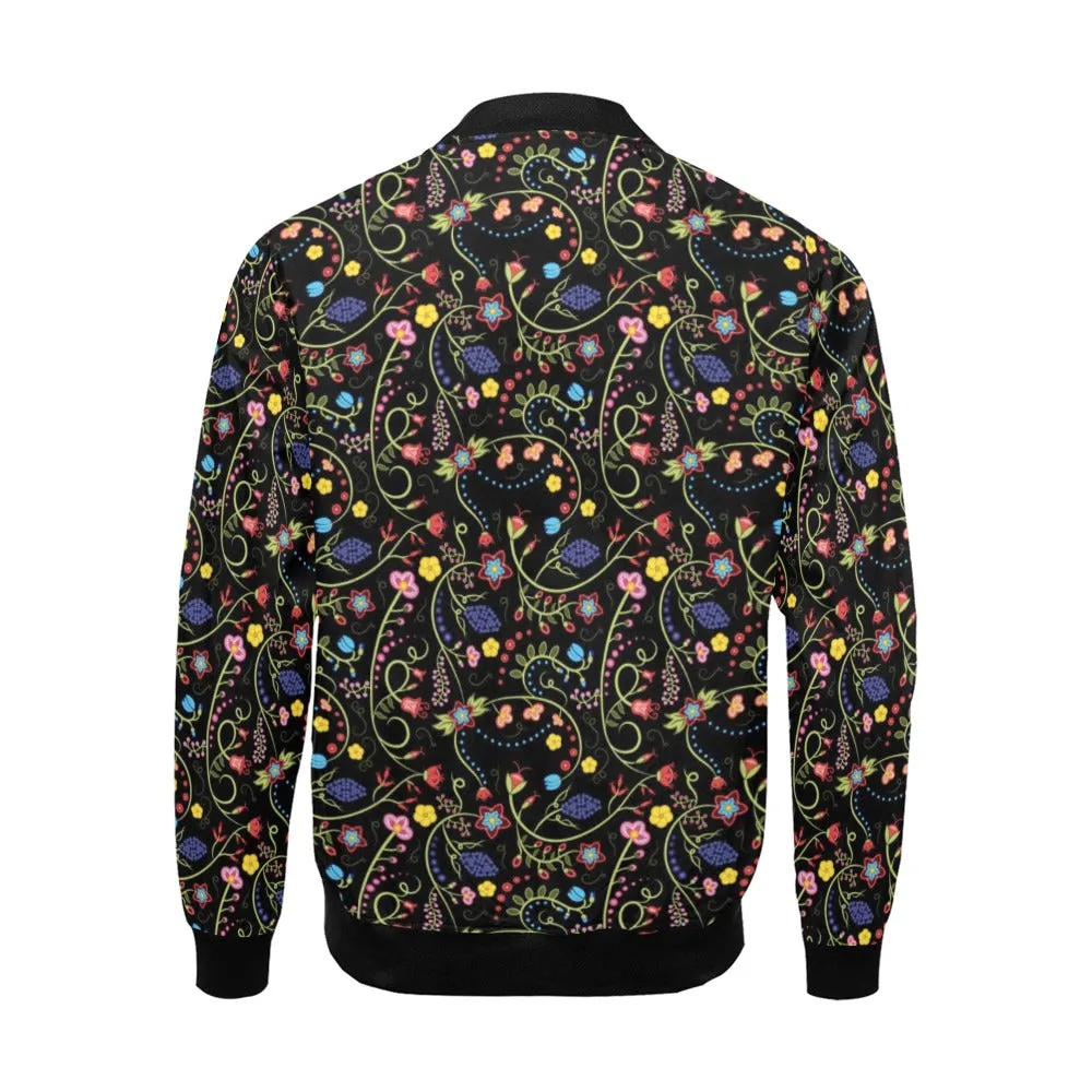 Fresh Fleur Midnight Bomber Jacket for Men