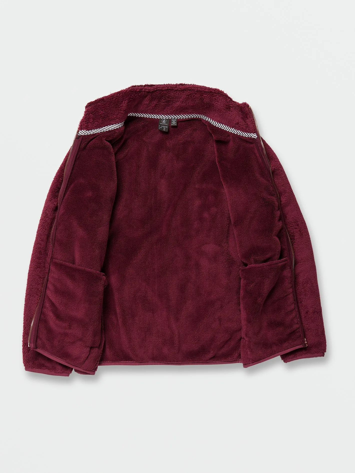 Girls Pheelin Phuzzy Zip Up Jacket - Burgundy