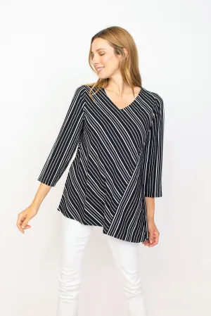 Habitat Sale, 55130 Angled Tunic, Black 50% Off Regular Price