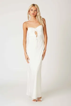 Hannah Milkmaid Slip Maxi Dress - White