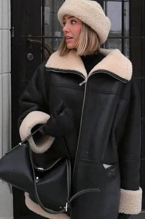 ‘Holly’ Leather Coat