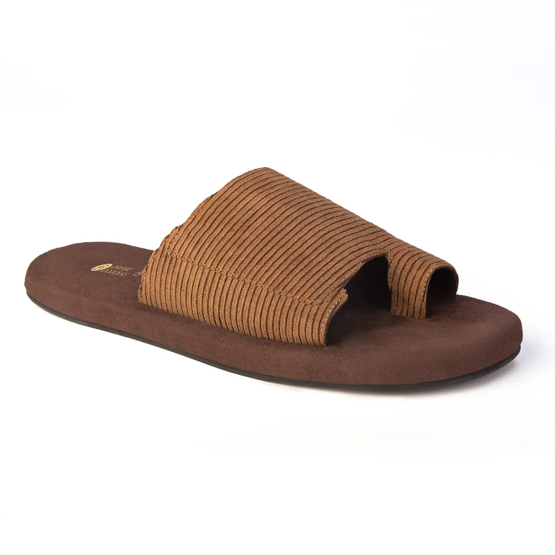 Iru Luxe - Cloak Corduroy Brown Slides Thrift Edit