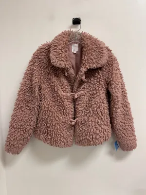 Jacket Faux Fur & Sherpa By Lc Lauren Conrad In Pink, Size: Xs