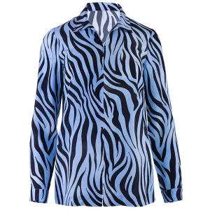 Julia Tunic in Azul/Nero Zebra