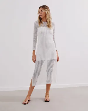 Knit Telma Midi Dress (exchange only) - Off White