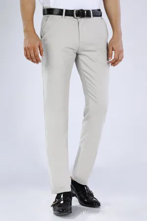 Light Grey Smart Fit Cotton Chino