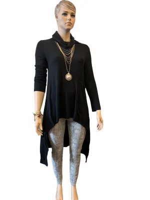 Long Turtleneck Tunic Top