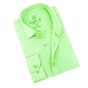 Looks Like Linen Button Down Shirt - Green