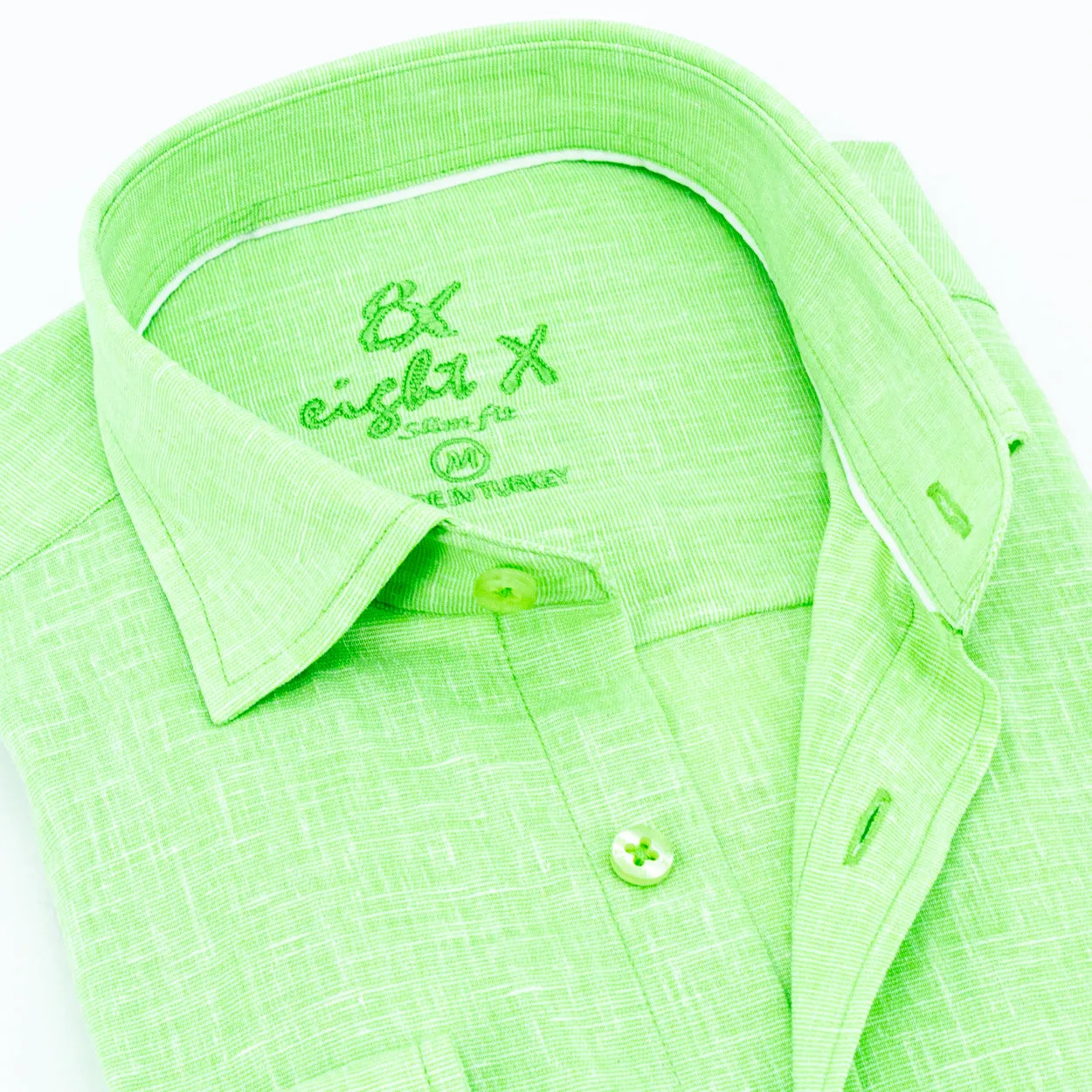 Looks Like Linen Button Down Shirt - Green