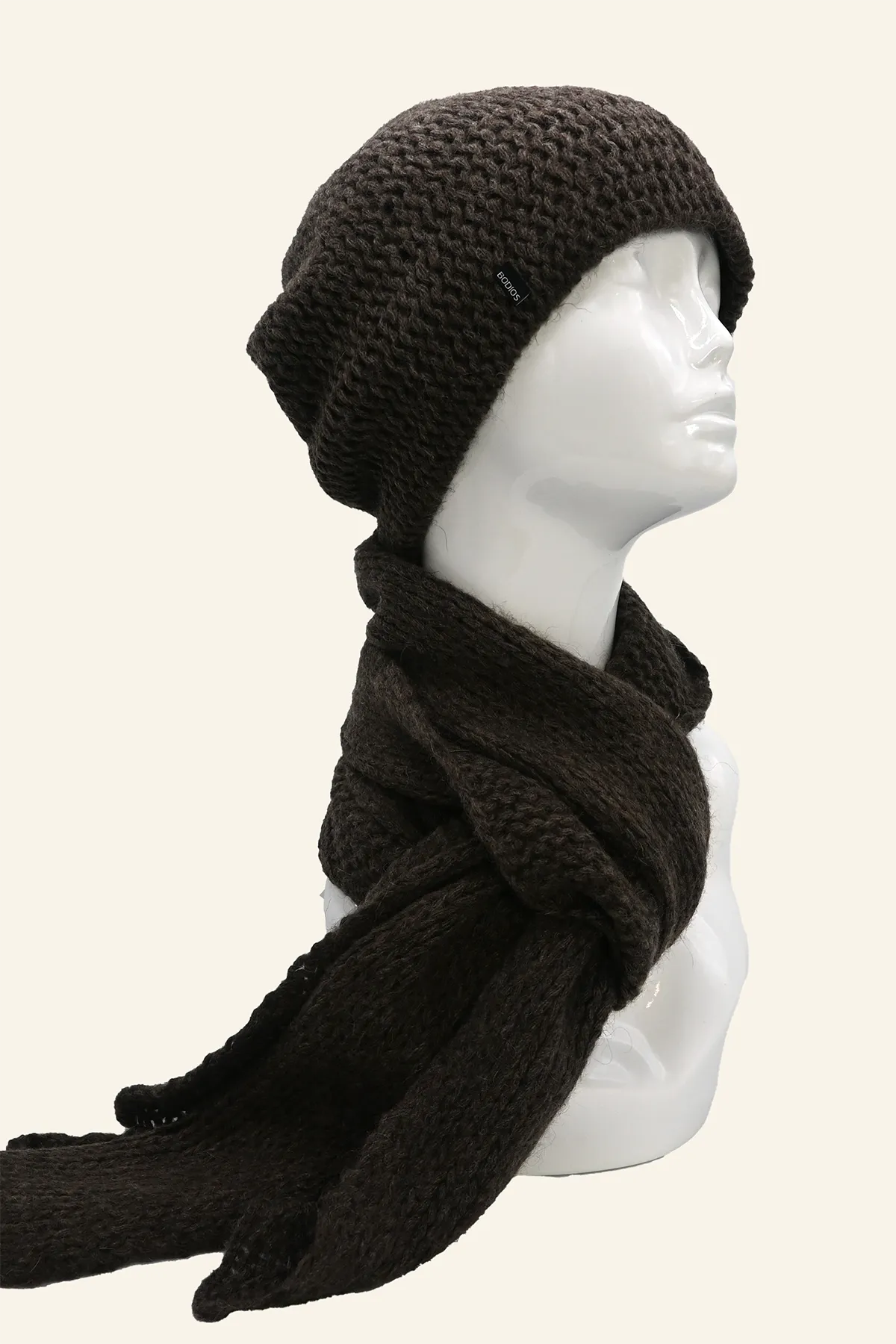 Loose Knit Double Layer Yak Down Scarf