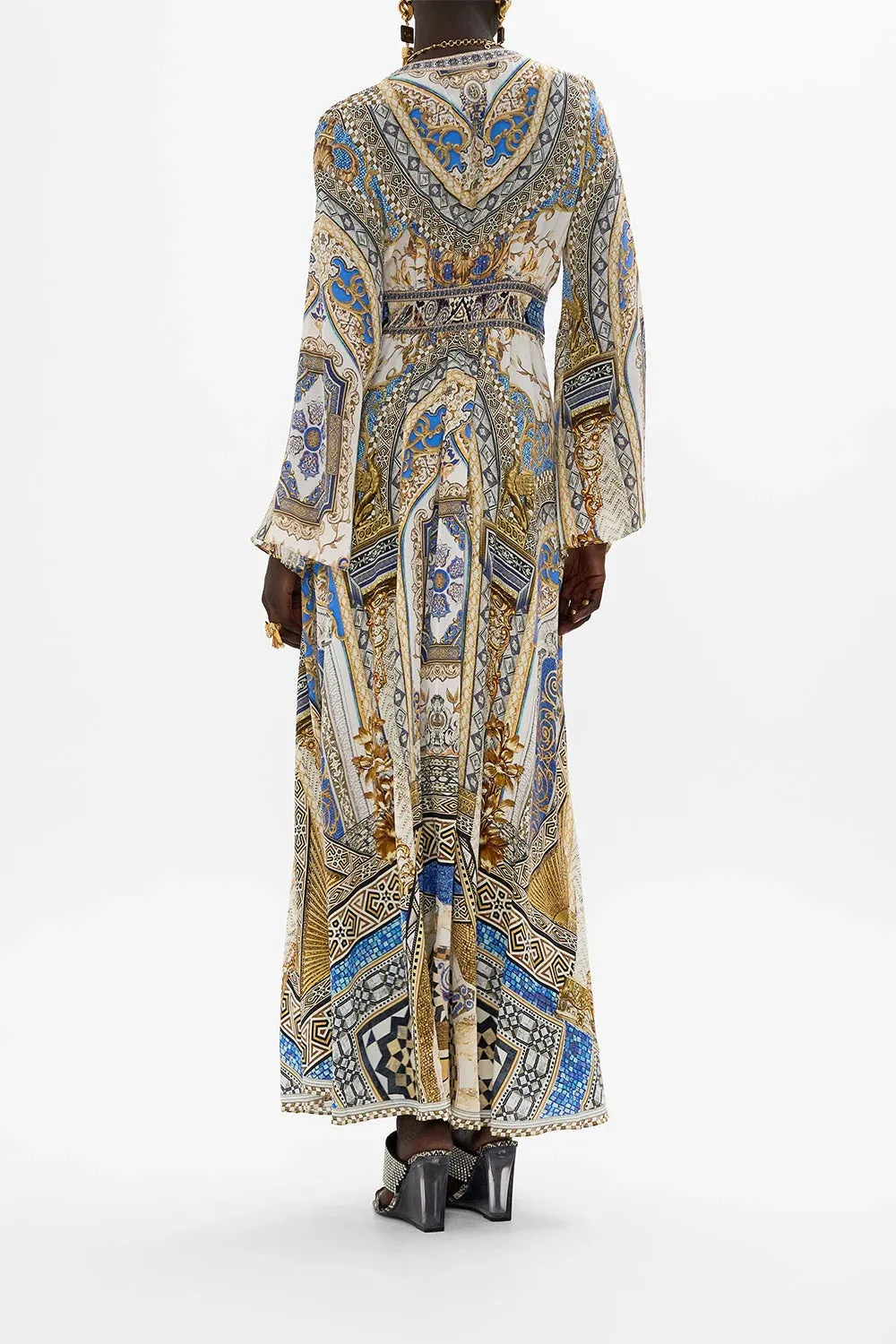 Make Me Your Mosaic Kimono Sleeve Maxi Dress