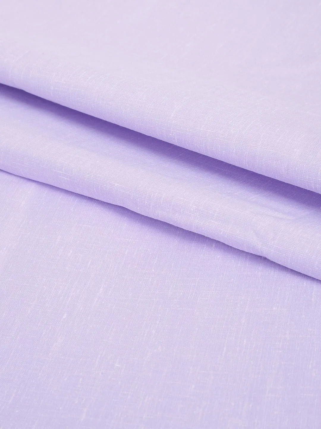 Men's Cotton Linen Blend Light Purple Unstitched Shirt Fabric 2.25 Metres - Sojanya