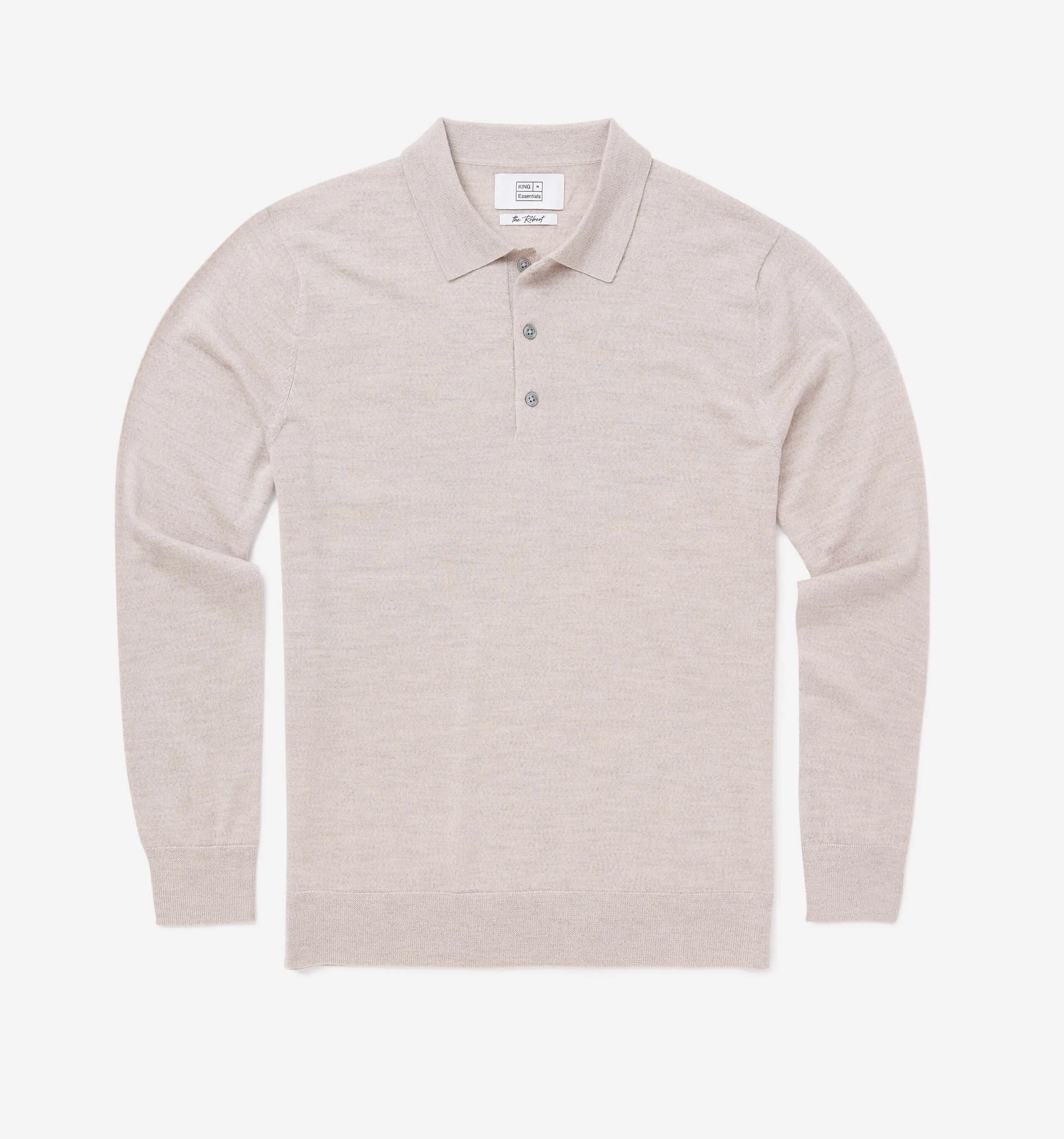 Merino Wool Polo Light Brown