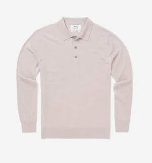 Merino Wool Polo Light Brown