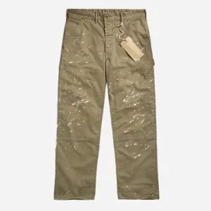 N3 WORN IN STRAIGHT LEG CARPENTER PANT - OLIVE