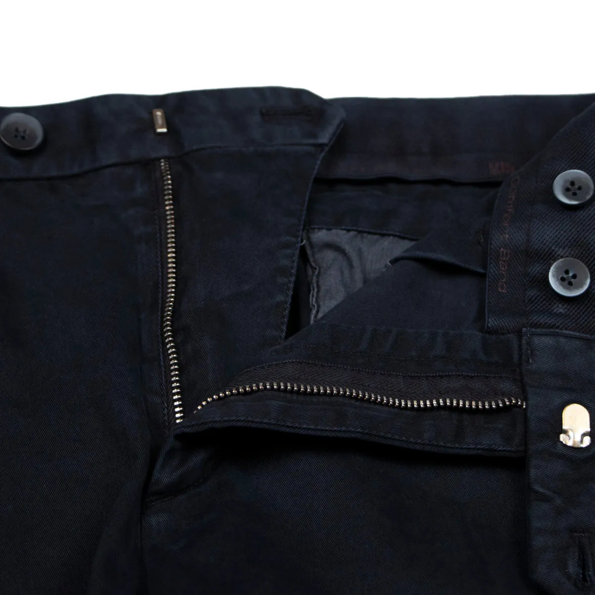 Navy Stretch Cotton Twill Chinos