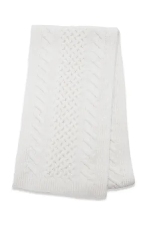 Nolte Knit Scarf in Ivory Cashmere