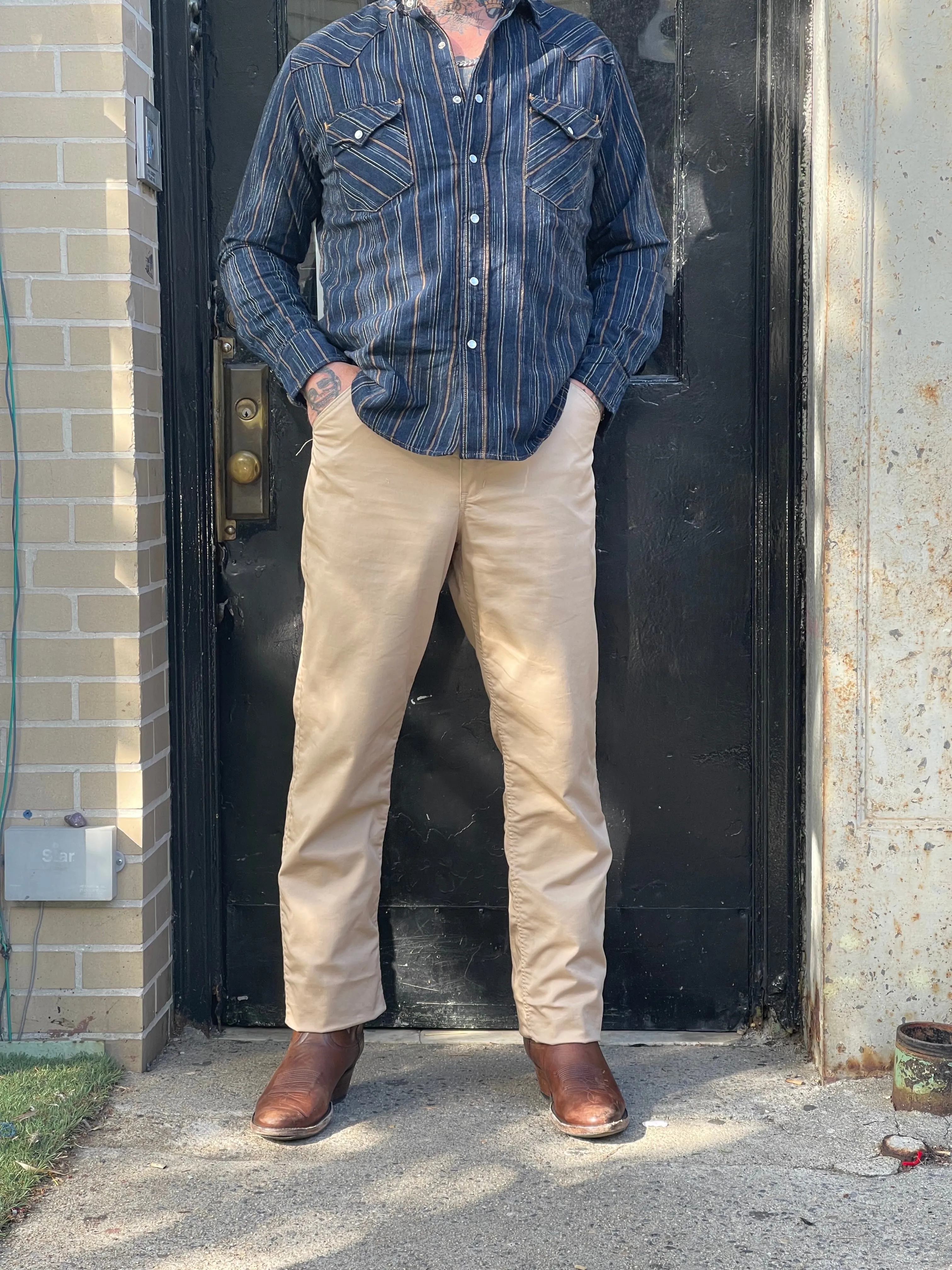 Olive Japanese Solotex poly/cotton twill Work Uniform Chino