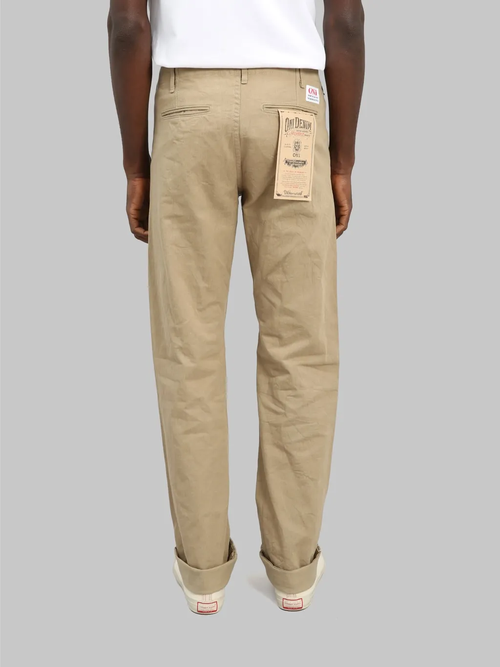 ONI Denim 737-SVC-KHB 9.5oz Selvedge Chino Trouser Khaki Beige