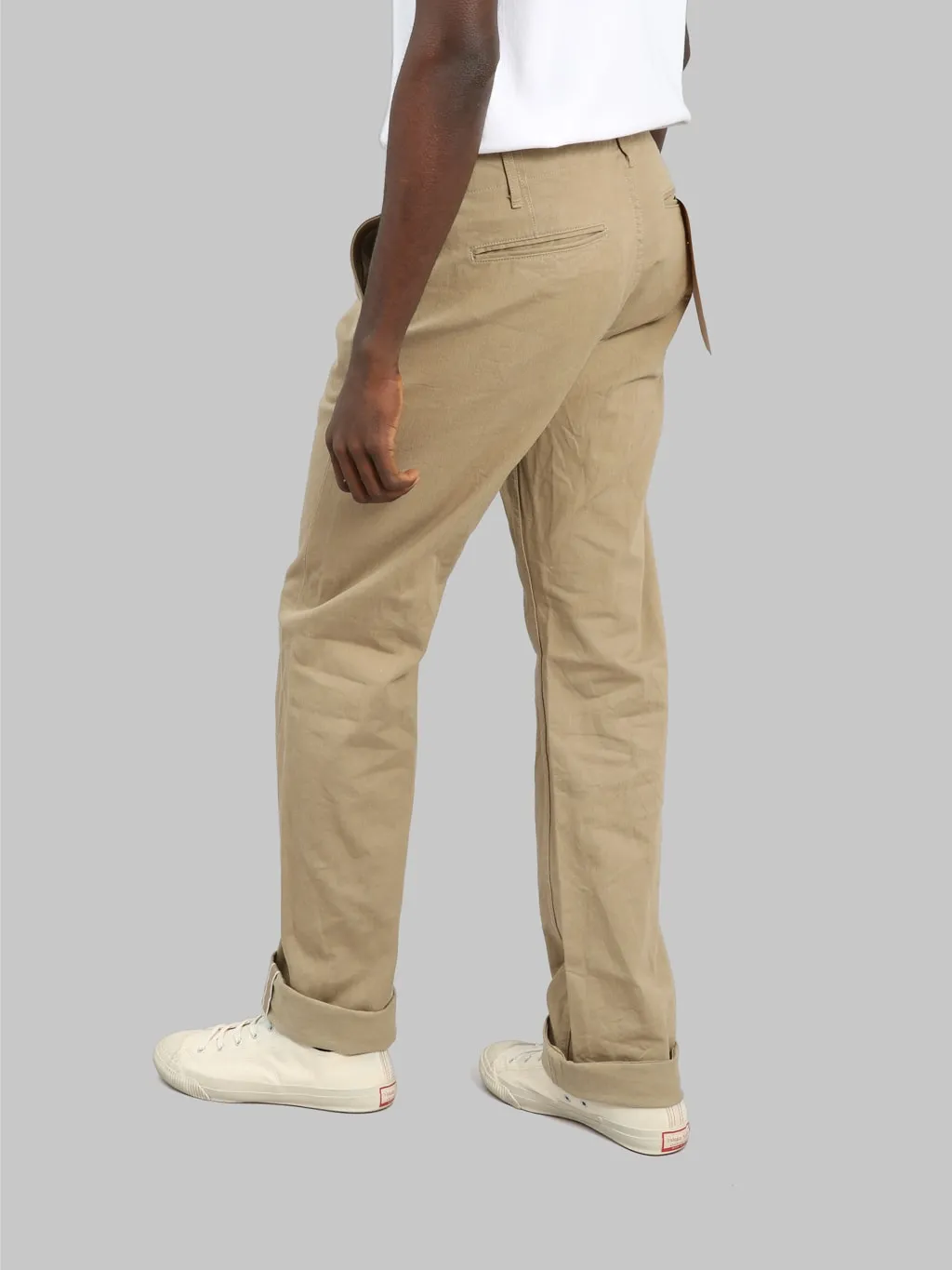 ONI Denim 737-SVC-KHB 9.5oz Selvedge Chino Trouser Khaki Beige