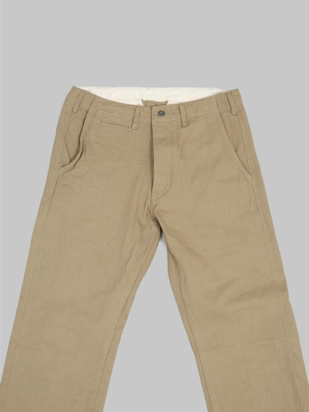 ONI Denim 737-SVC-KHB 9.5oz Selvedge Chino Trouser Khaki Beige