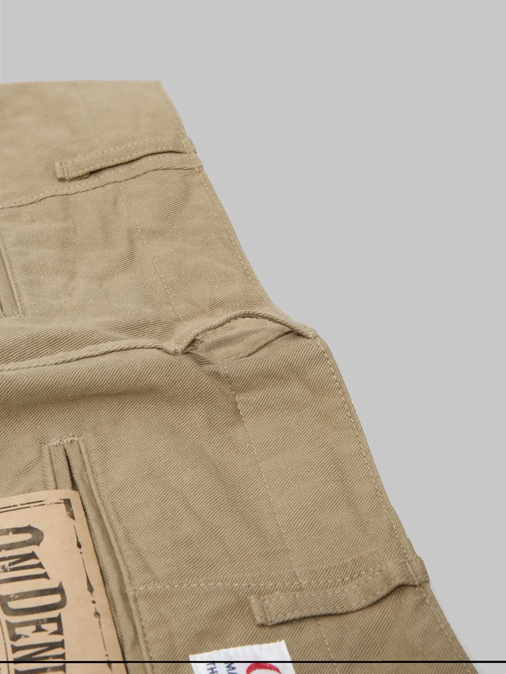 ONI Denim 737-SVC-KHB 9.5oz Selvedge Chino Trouser Khaki Beige