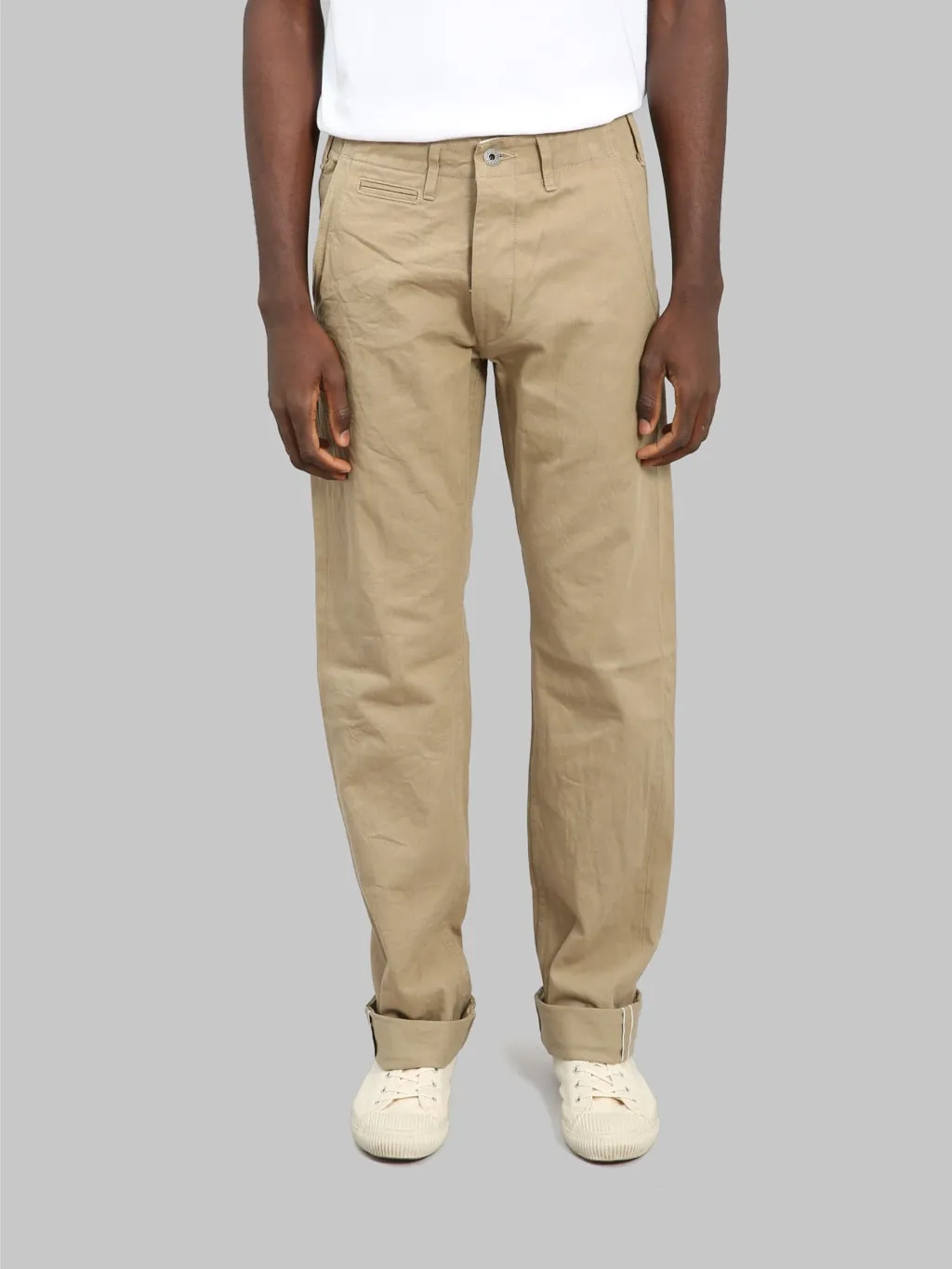 ONI Denim 737-SVC-KHB 9.5oz Selvedge Chino Trouser Khaki Beige