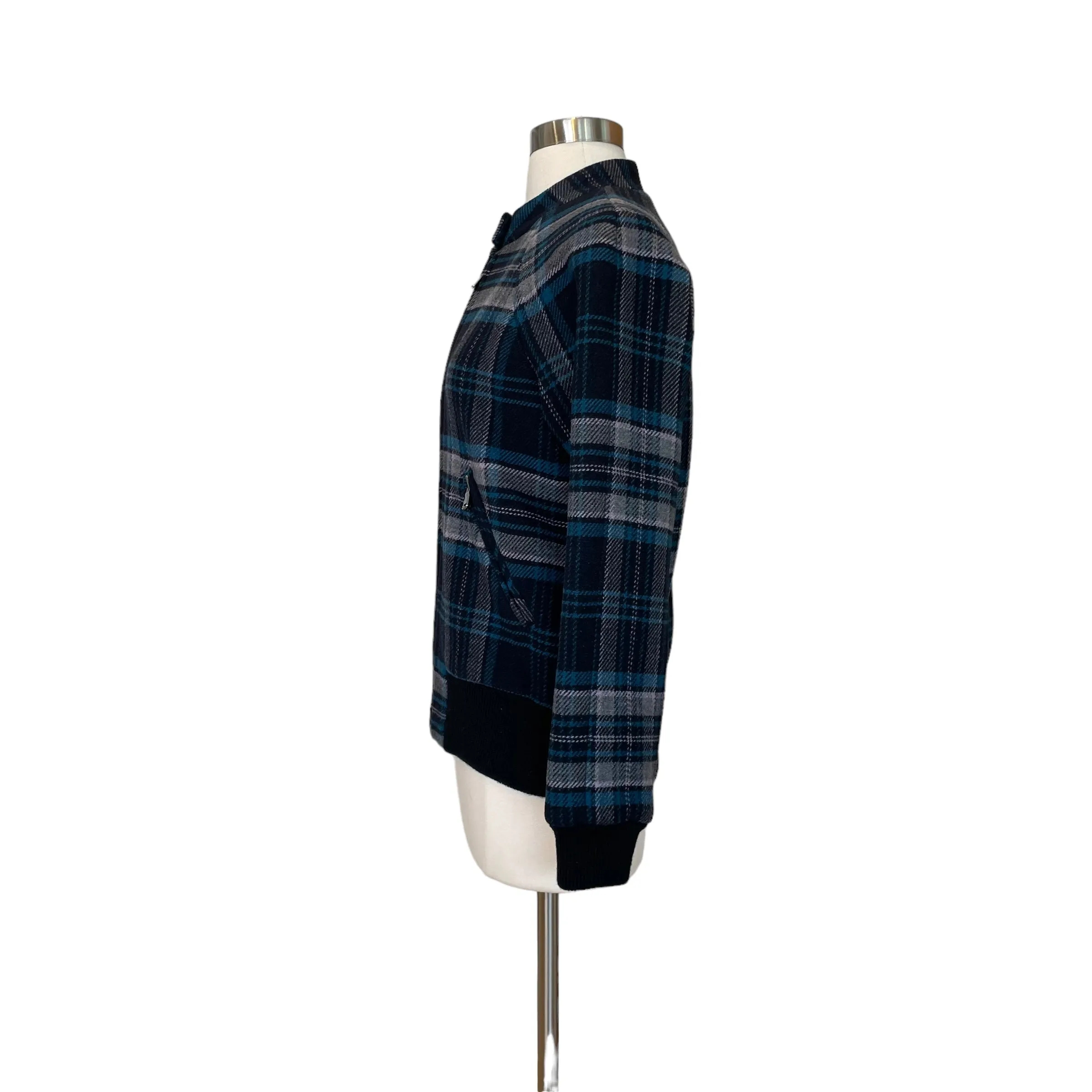 Plaid Bomber Jacket - XS