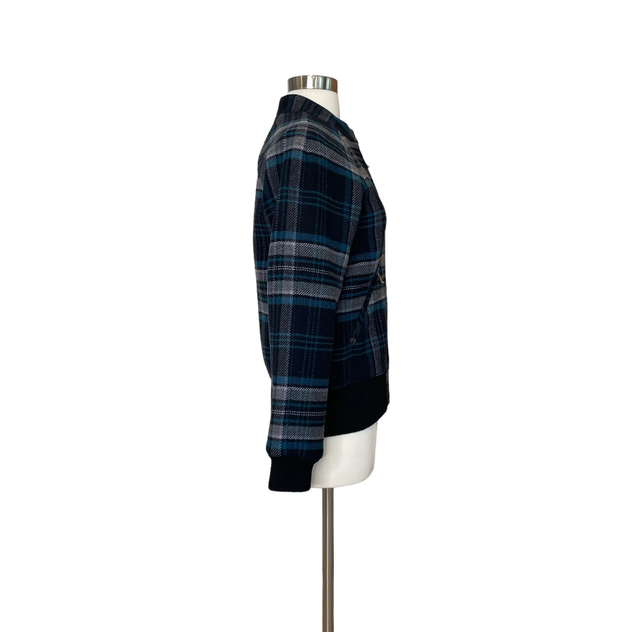 Plaid Bomber Jacket - XS