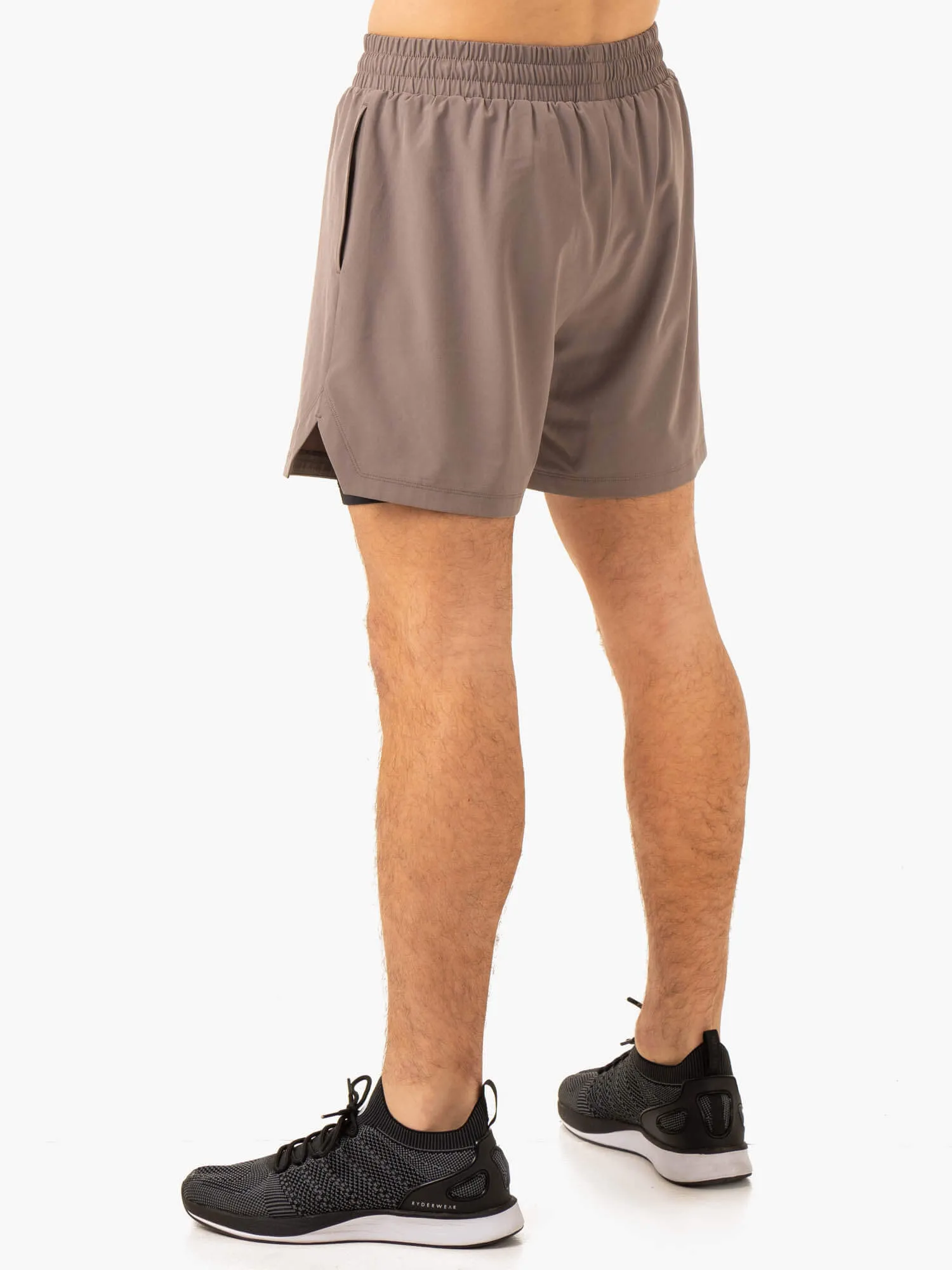 Pursuit 2 In 1 Training Shorts - Taupe