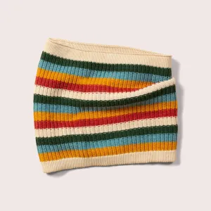 Rainbow Striped Knitted Snood