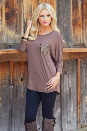 Razzle Dazzle Dolman Tunic - Mocha