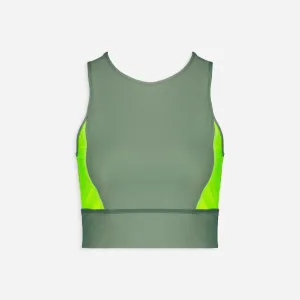 Reakt Tank Top in Sage & Yellow