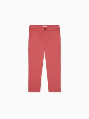 Red Elio Boy Chinos